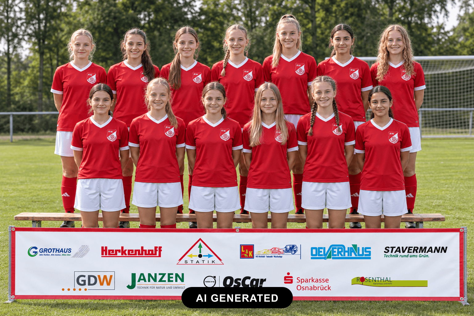 Symbolbild Mädchenfußball – keine echte Mannschaftsaufnahme